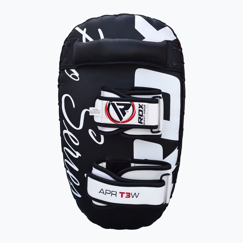 RDX T3 Muay Thai Training Shield Kick Pads fehér/fekete 3