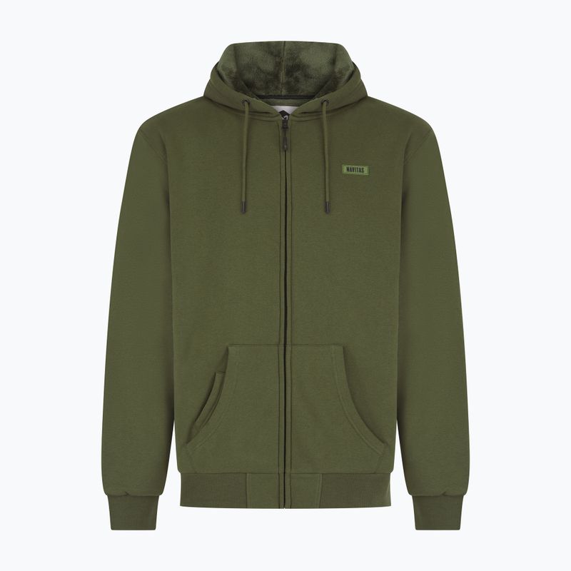 férfi melegítőfelső Navitas Sherpa Zip Hoody green
