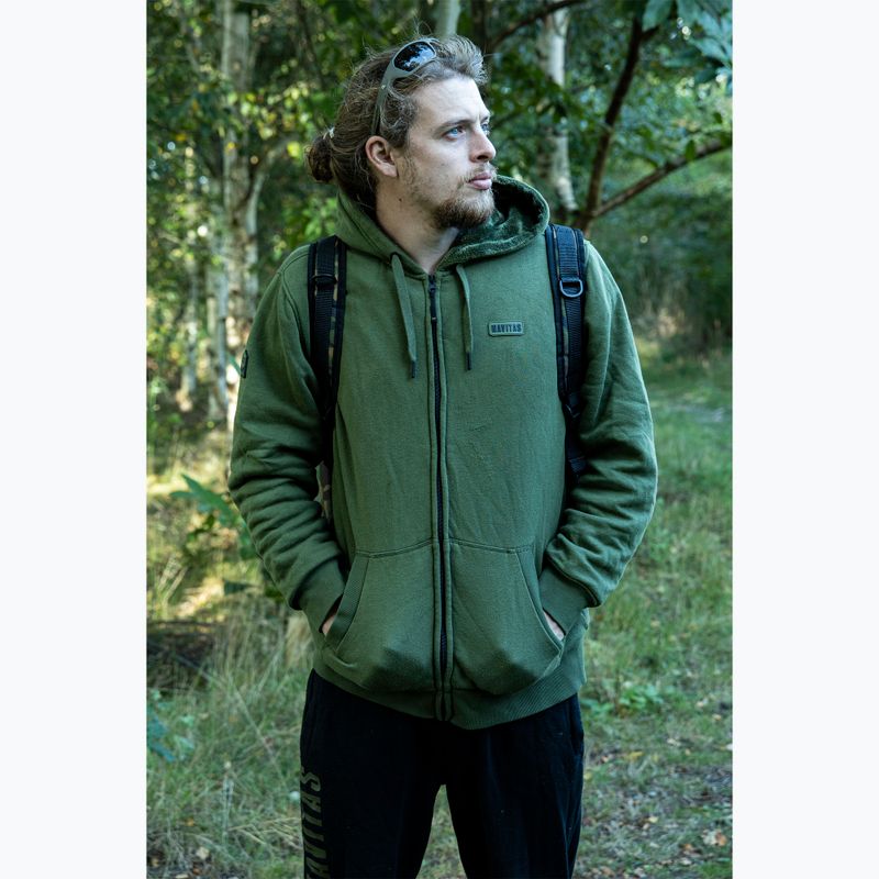 férfi melegítőfelső Navitas Sherpa Zip Hoody green 4