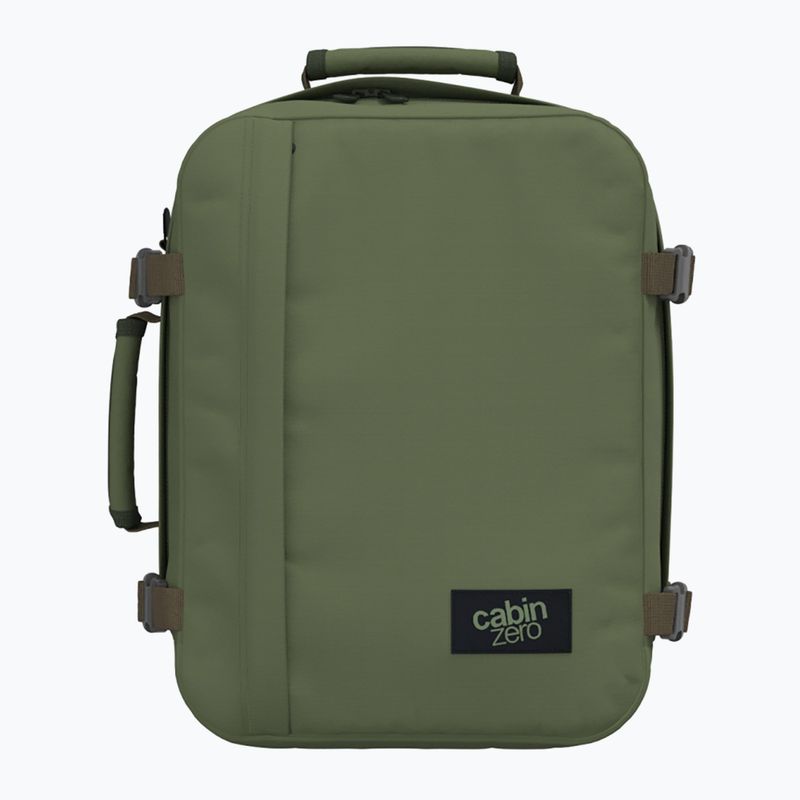 CabinZero Classic 28 l túrahátizsák khaki színben, grúz színű túra hátizsák