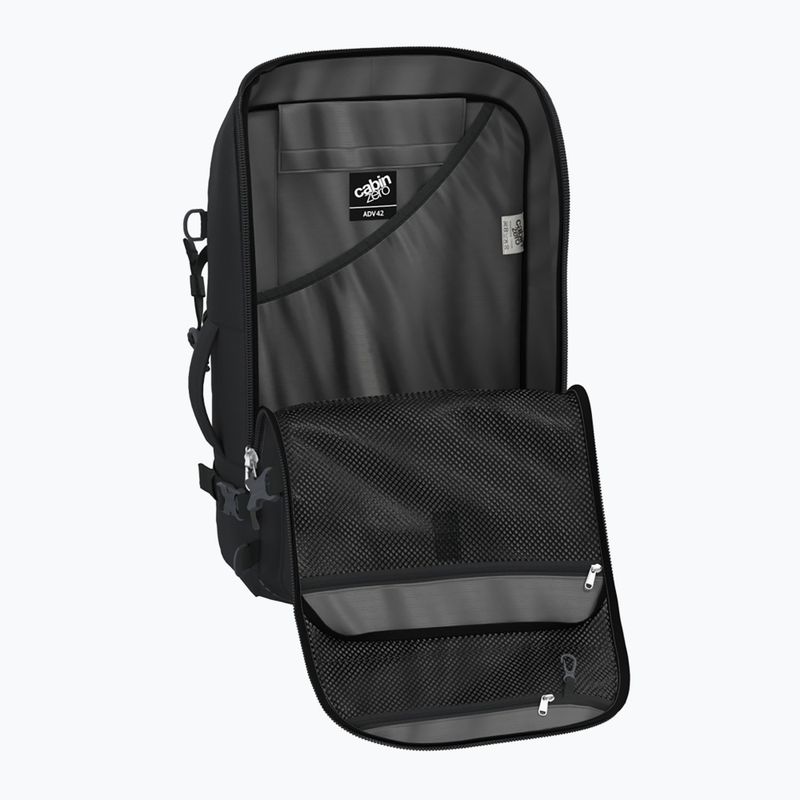 CabinZero Adventure 42 l túra hátizsák abszolút fekete 8