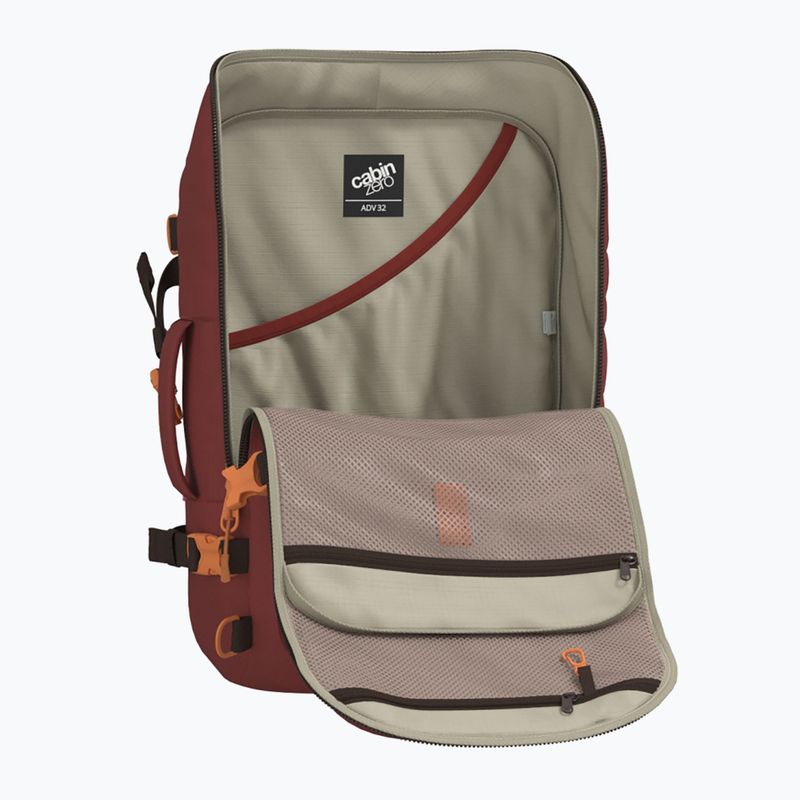 CabinZero Adventure 32 l sangria piros túra hátizsák 7