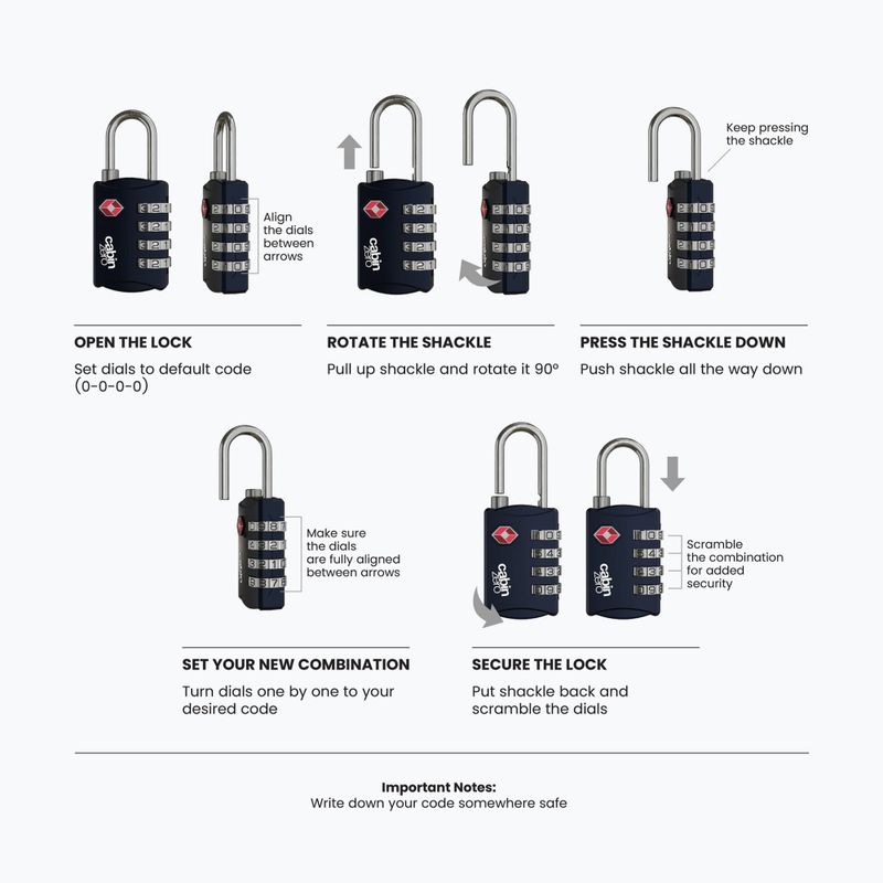 Lakat CabinZero Travel TSA Lock absolute black 2