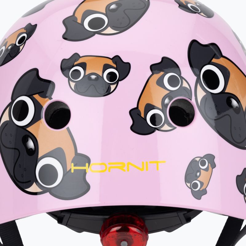 gyermek kerékpáros sisak Hornit Pug pink/brown 7