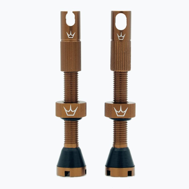 Peaty's X Chris King MK2 Presta tömlő nélküli szelepek 42 mm-es szett bourbon