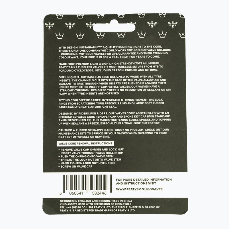Peaty's X Chris King MK2 Tubeless szelepek 60 mm-es bourbon presta szelepszett 3