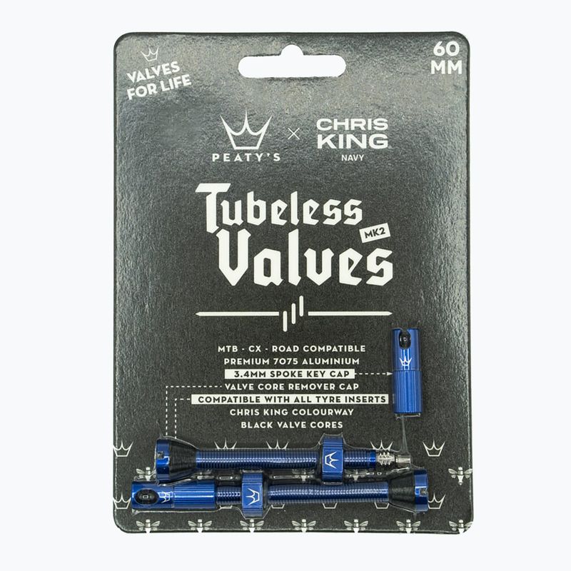 Peaty's X Chris King MK2 Presta Tubeless szelepek készlet 60 mm-es tengerészméretű szelepek 2