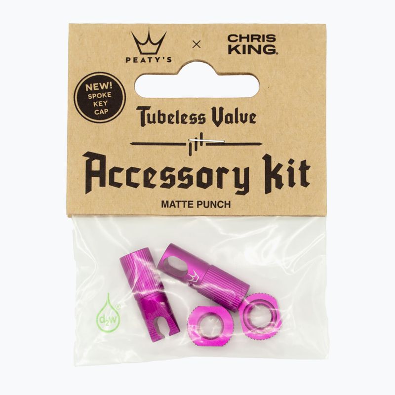 Peaty's X Chris King Mk2 Tubeless szelepek tartozékkészlet rózsaszín 83803