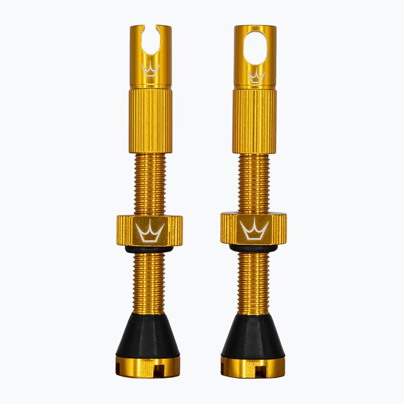 Peaty's X Chris King MK2 Presta tömlő nélküli szelep szett 42 mm arany