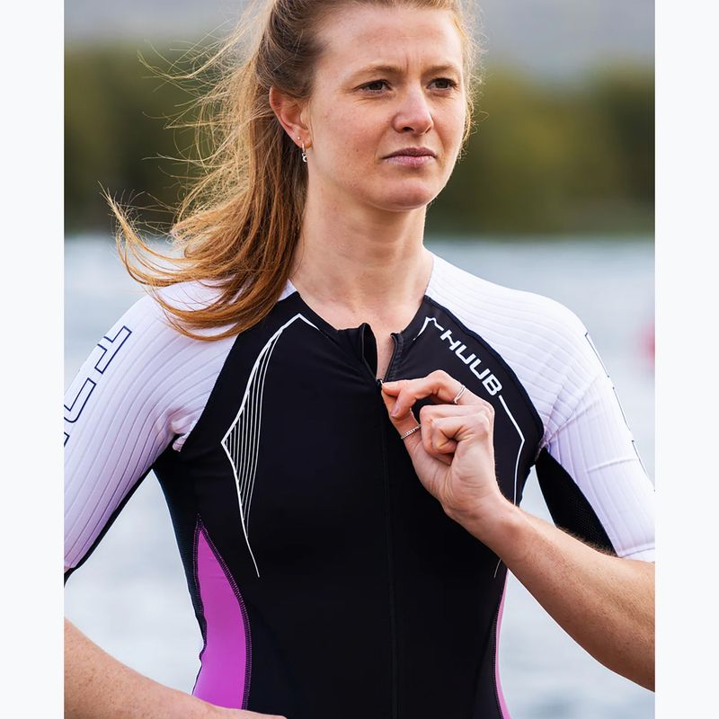 Női triatlon öltöny HUUB Anemoi Aero Tri Suit fekete-fehér ANELCSW 8