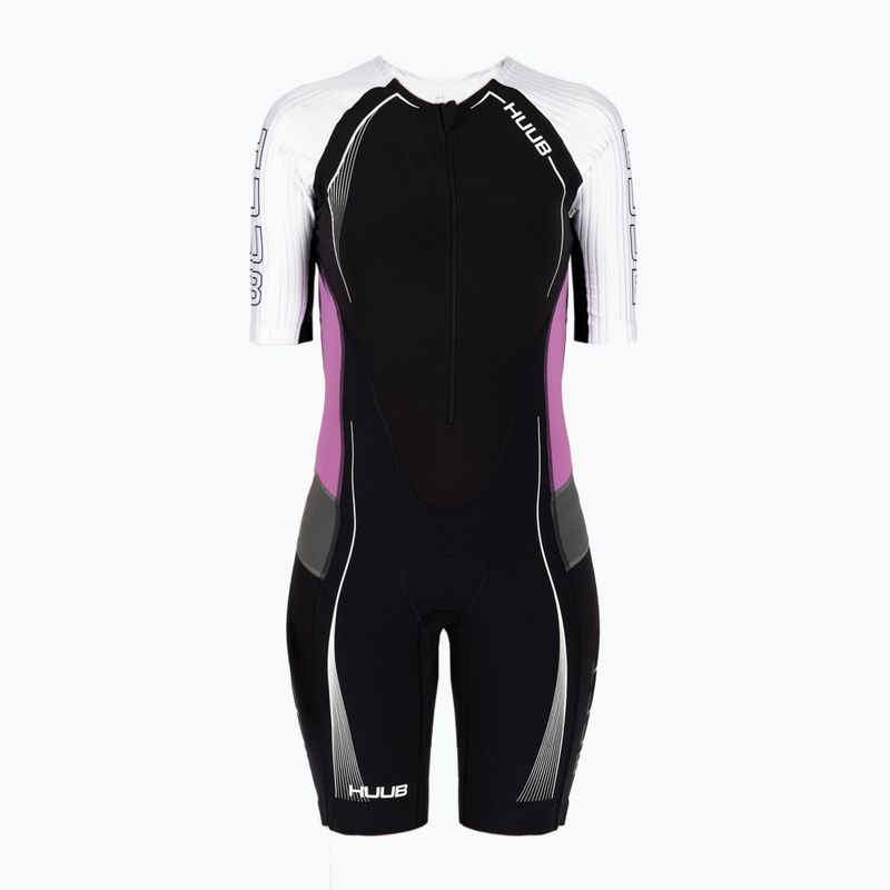 Női triatlon öltöny HUUB Anemoi Aero Tri Suit fekete-fehér ANELCSW