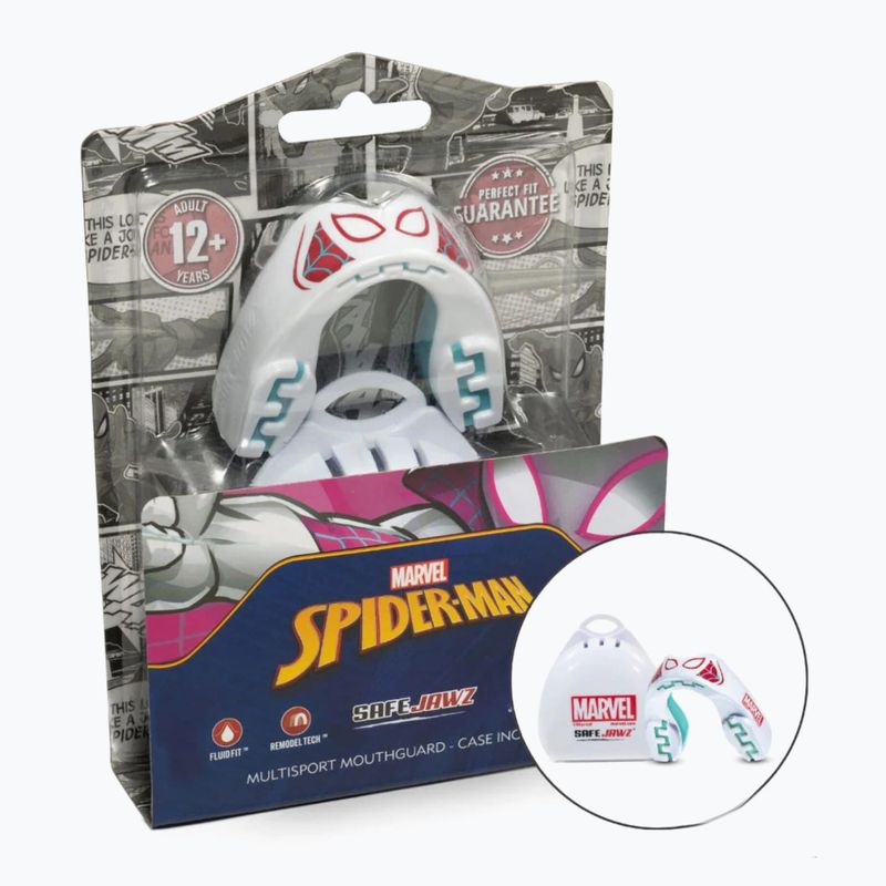 Gyerek állkapocsvédő SAFEJAWZ Marvel Spider Gwen fehér 2