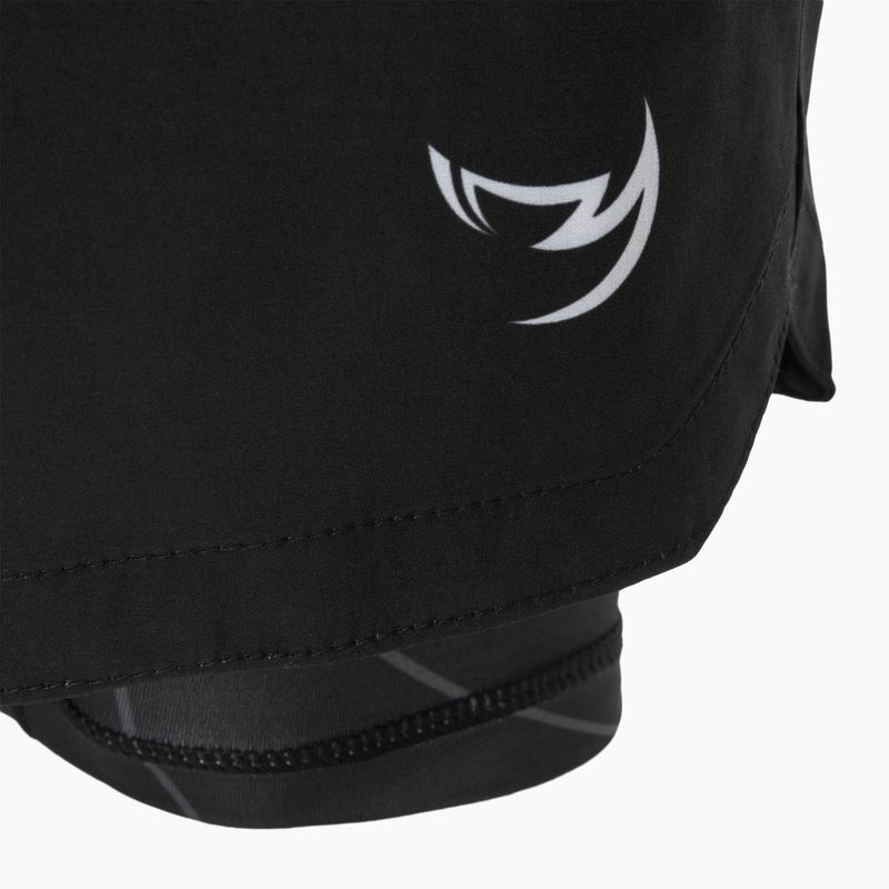 Férfi FUMETSU Icon Dual Layer edző rövidnadrág fekete 3