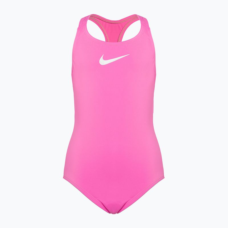 Nike Essential Racerback egyrészes gyermek fürdőruha rózsaszín NESSB711-670