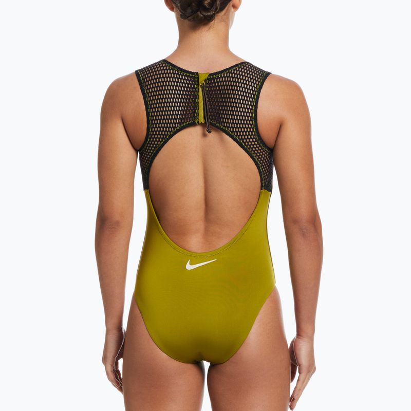 Női egyrészes fürdőruha Nike Wild zöld NESSD250-314 5