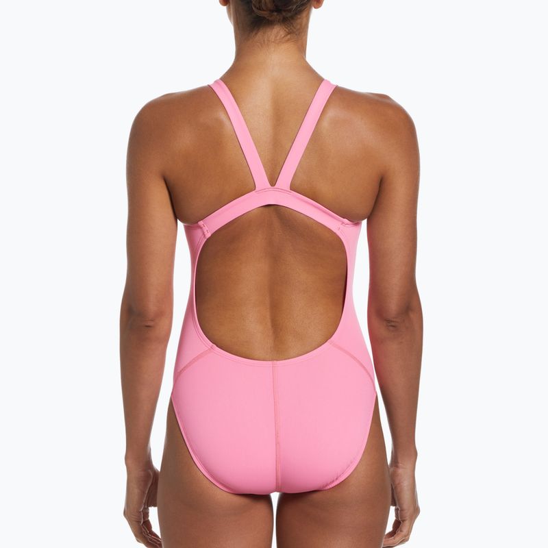 Nike Hydrastrong Solid Fastback női egyrészes fürdőruha rózsaszín NESSA001-660 5