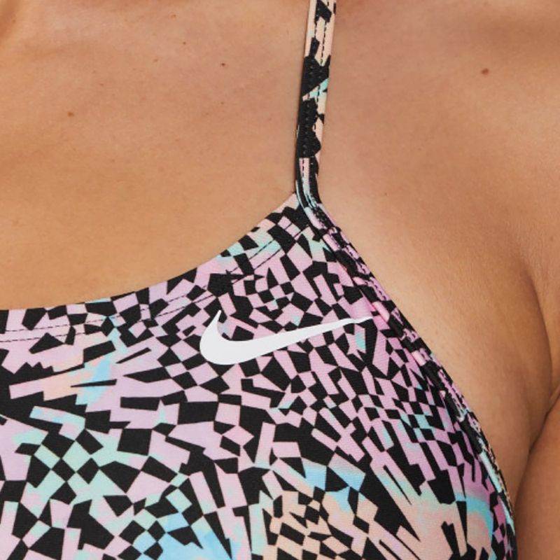 Női egyrészes fürdőruha Nike Hydrastrong Multi Print rózsaszín virágos 6