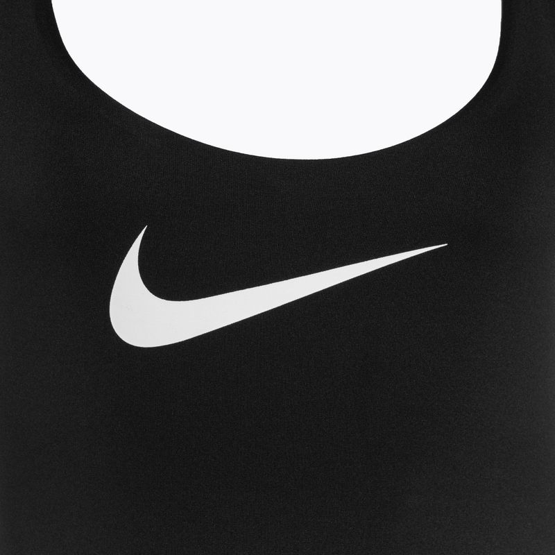 Női egyrészes fürdőruha Nike Logo Tape fekete 3