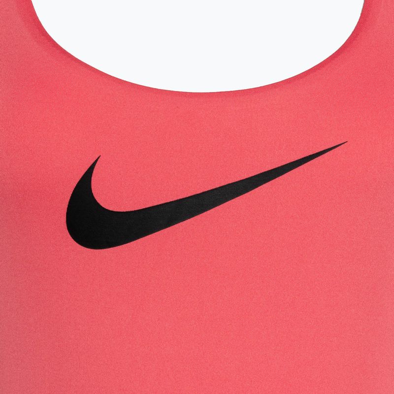 Női egyrészes fürdőruha Nike Logo Tape tengeri korall 3