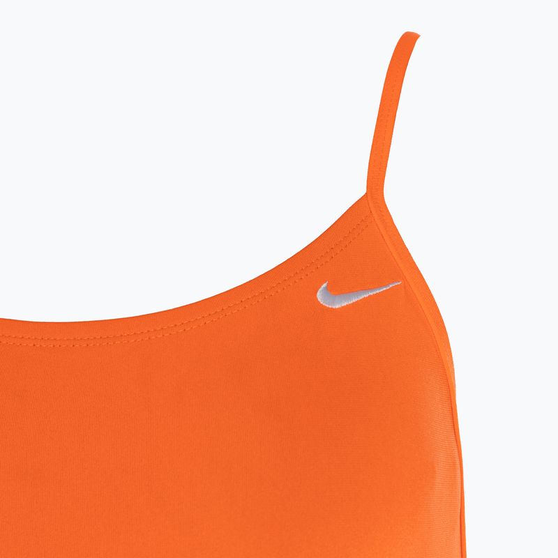Női egyrészes fürdőruha Nike Lace Up Tie Back total orange 3
