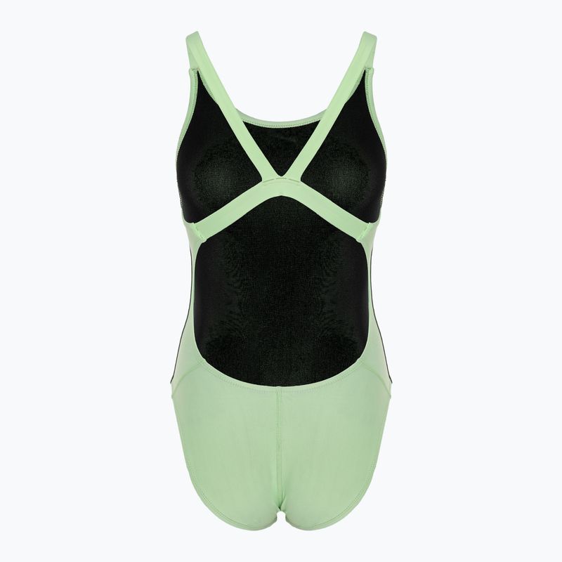 Női egyrészes fürdőruha Nike Logo Tape Fastback vapor green 2