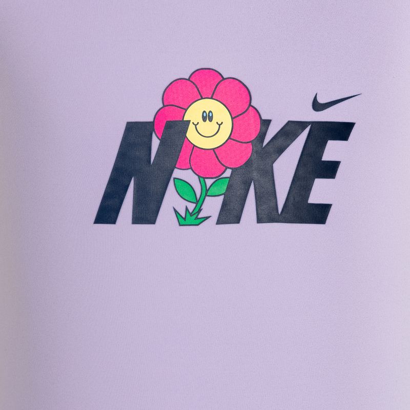 Gyermek egyrészes fürdőruha Nike Multi Logo U-Back lilac bloom 3