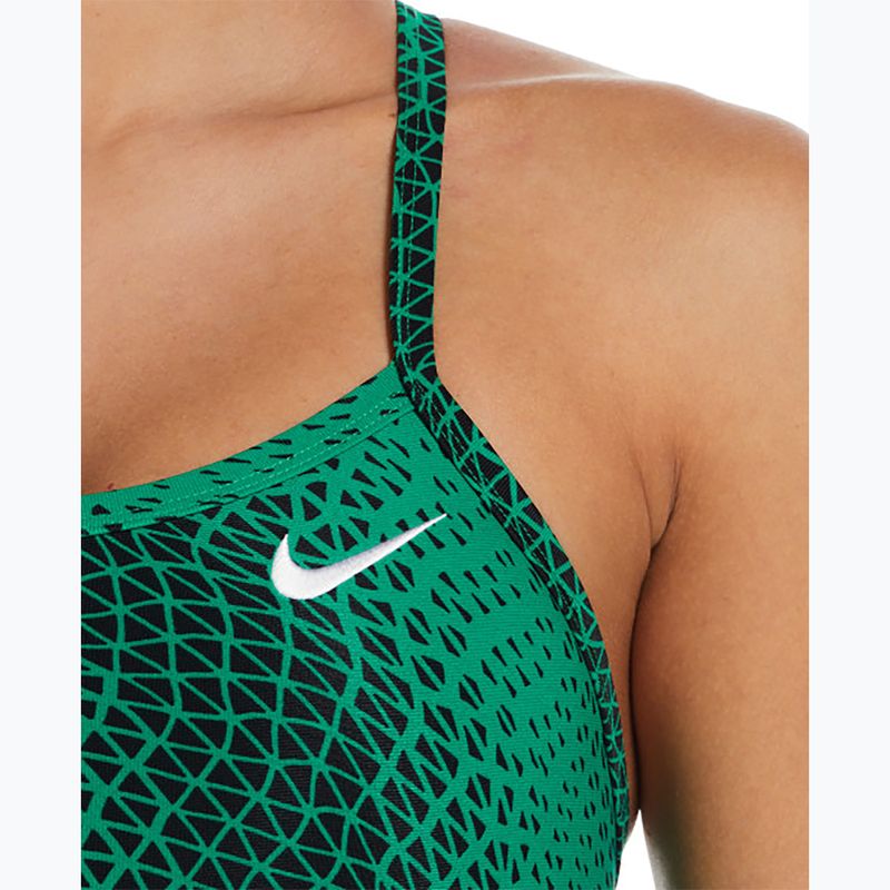 Női egyrészes fürdőruha Nike Hydrastrong Delta Racerback court green 6