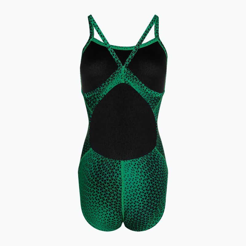 Női egyrészes fürdőruha Nike Hydrastrong Delta Racerback court green 2