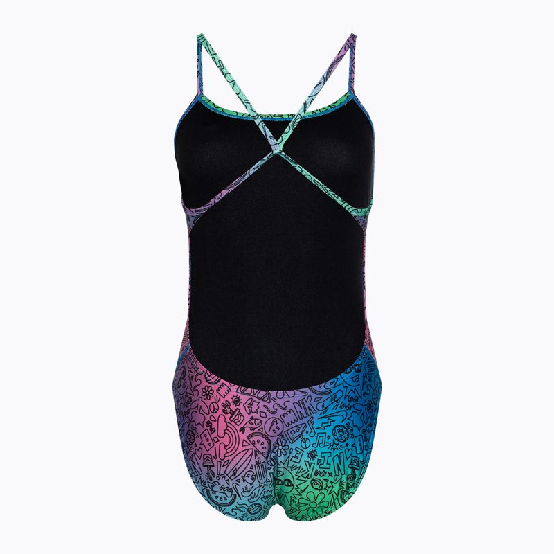 Női egyrészes fürdőruha Nike Hydrastrong Cutout cool multi 2