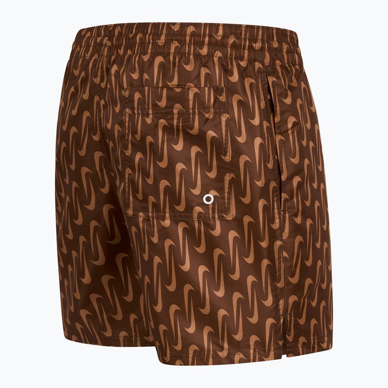 Férfi fürdőnadrág Nike Swoosh Link 5" Volley cacao wow 3