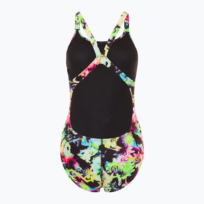 Női egyrészes fürdőruha Nike Hydrastrong Multi Print Fastback rainbow 2