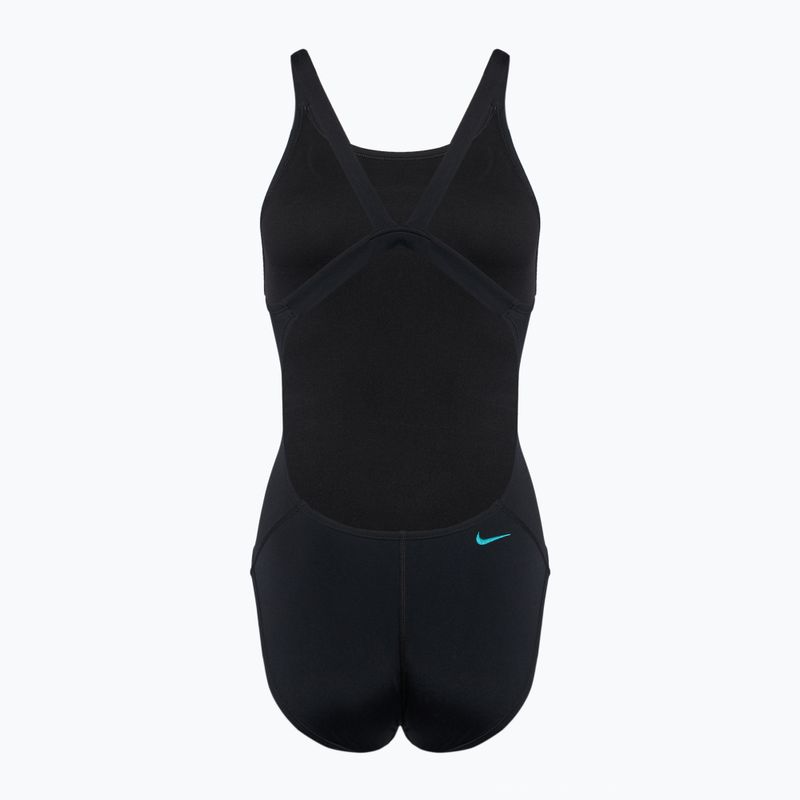 Női egyrészes fürdőruha Nike Hydrastrong 3D Swoosh Fastback black 2