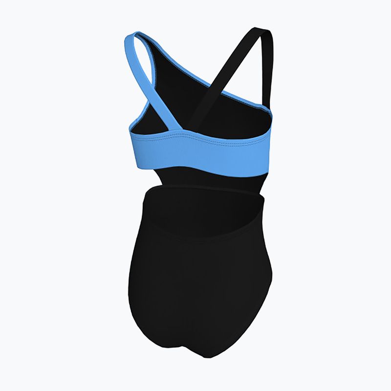 Nike Color Block aszimmetrikus monokini gyermek fürdőruha fekete 2