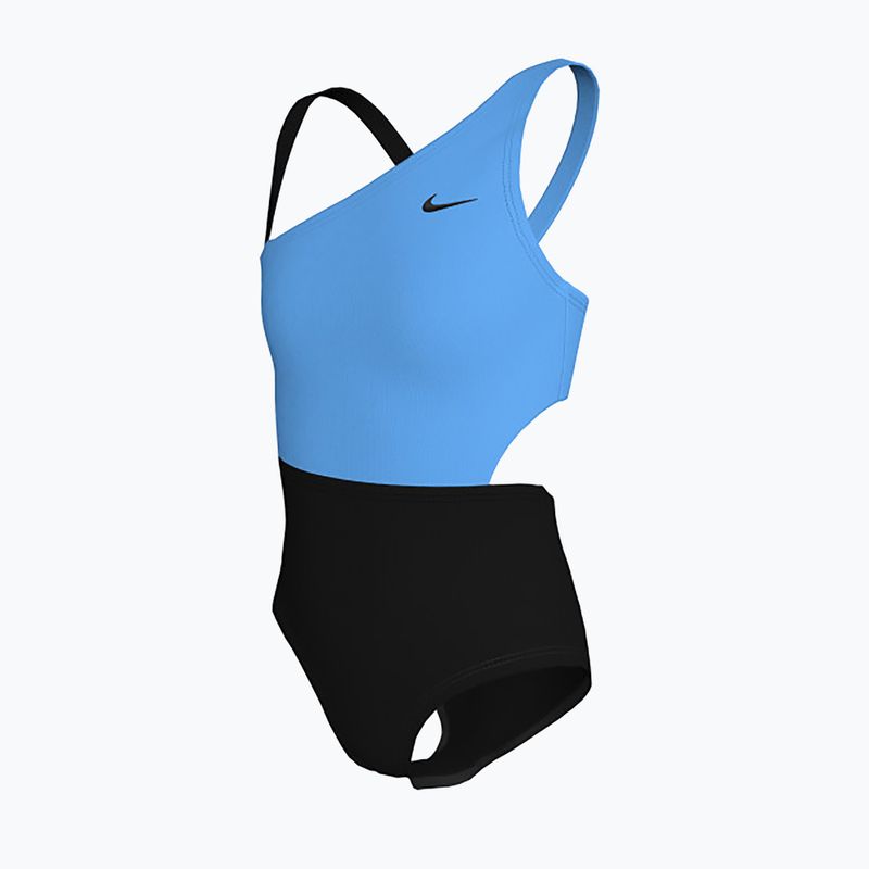Nike Color Block aszimmetrikus monokini gyermek fürdőruha fekete 3