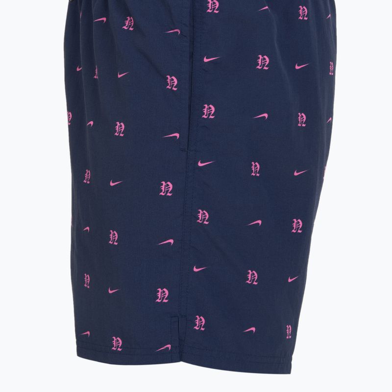 Férfi Nike Luxe Letter 7" Volley úszónadrág éjfekete tengerészkék 3
