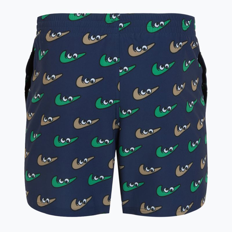 Férfi Nike Multi Print 5" Volley úszónadrág éjfekete tengerészkék 2