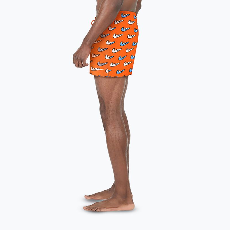 Férfi Nike Multi Print 5" Volley úszónadrág narancssárga színű úszógallér 4