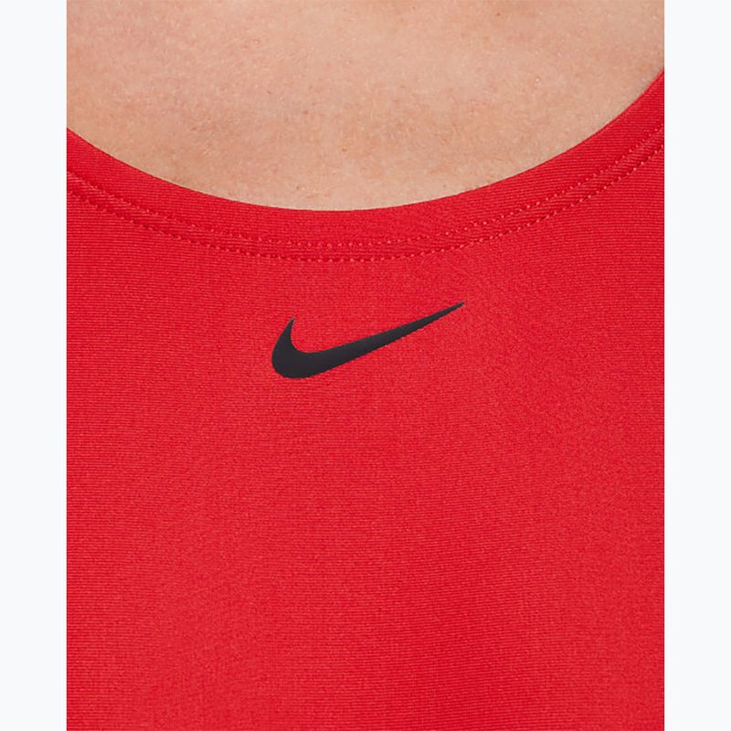 Női egyrészes fürdőruha Nike Logo Tape Fastback egyetemi vörös 5
