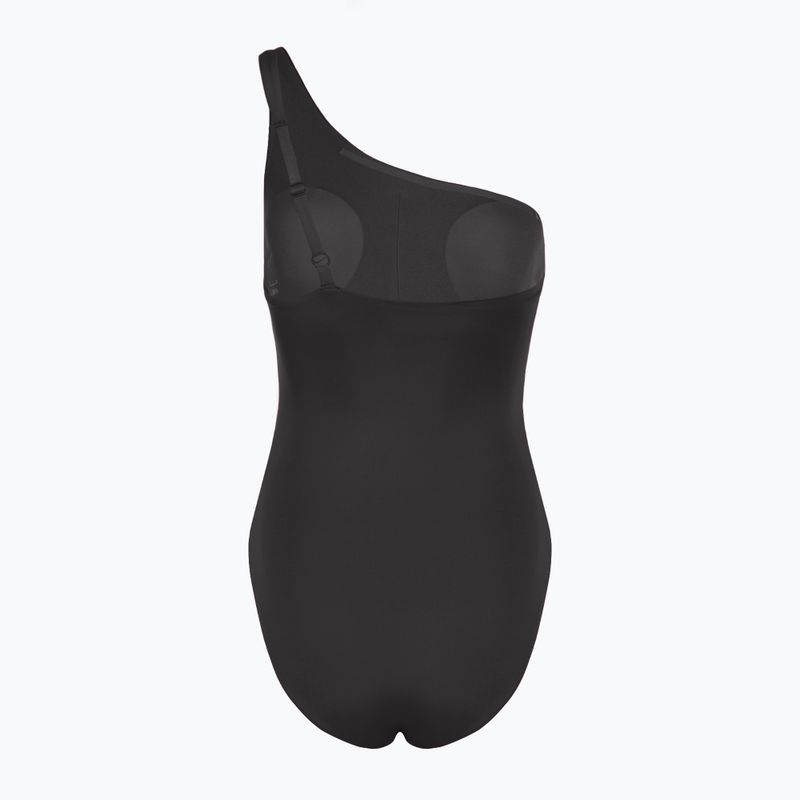 Női egyrészes fürdőruha Nike Essential Asymmetrical fekete 2
