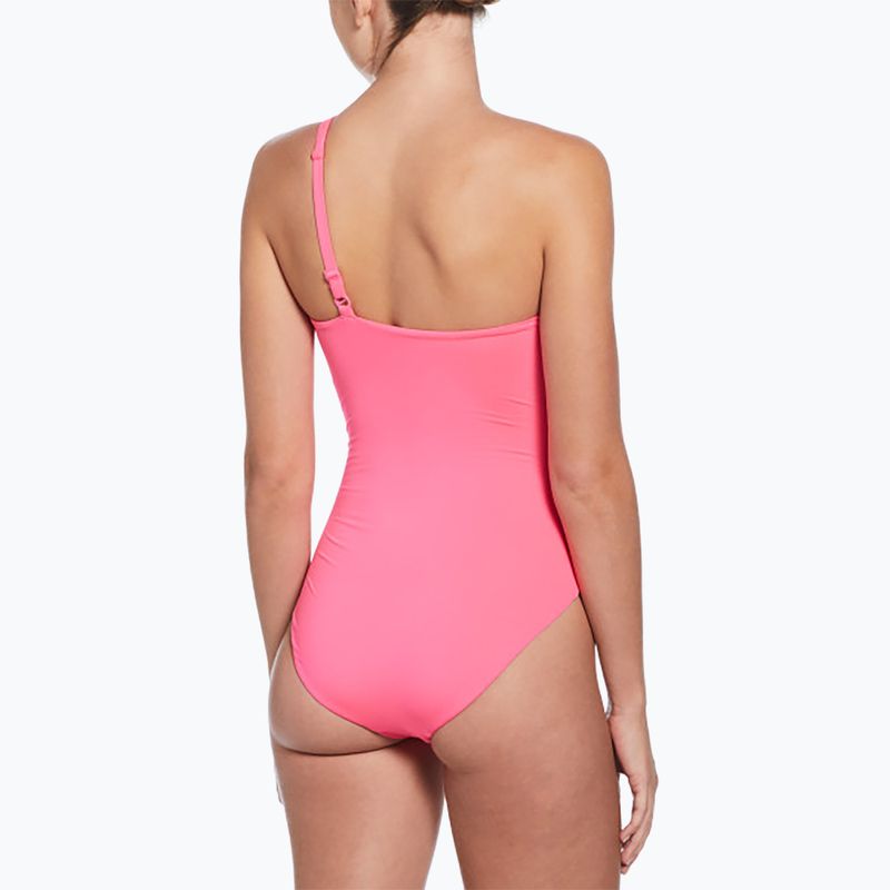 Női egyrészes fürdőruha Nike Essential Asymmetrical hyper rózsaszínű 3