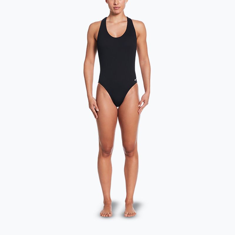 Nike Elevated Essential Crossback női egyrészes fürdőruha fekete 2