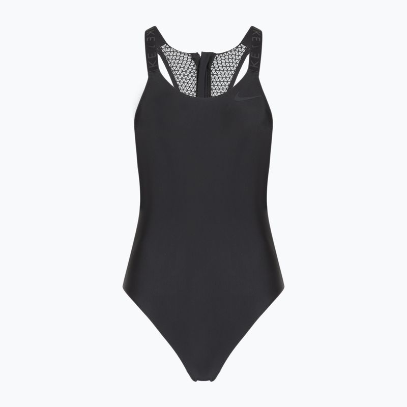 Női egyrészes fürdőruha Nike Hydralock Fusion Racerback fekete