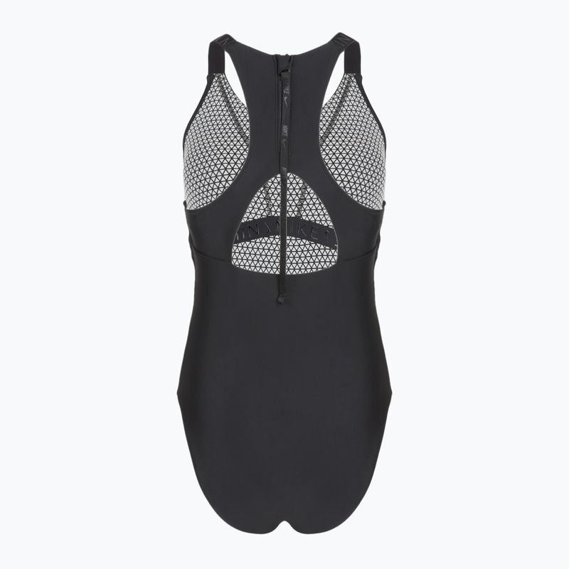 Női egyrészes fürdőruha Nike Hydralock Fusion Racerback fekete 2
