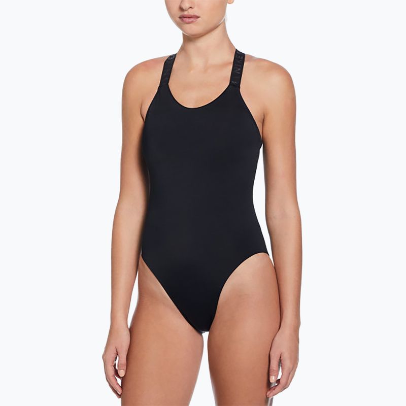 Női egyrészes fürdőruha Nike Hydralock Fusion Racerback fekete