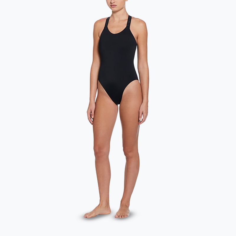 Női egyrészes fürdőruha Nike Hydralock Fusion Racerback fekete 2