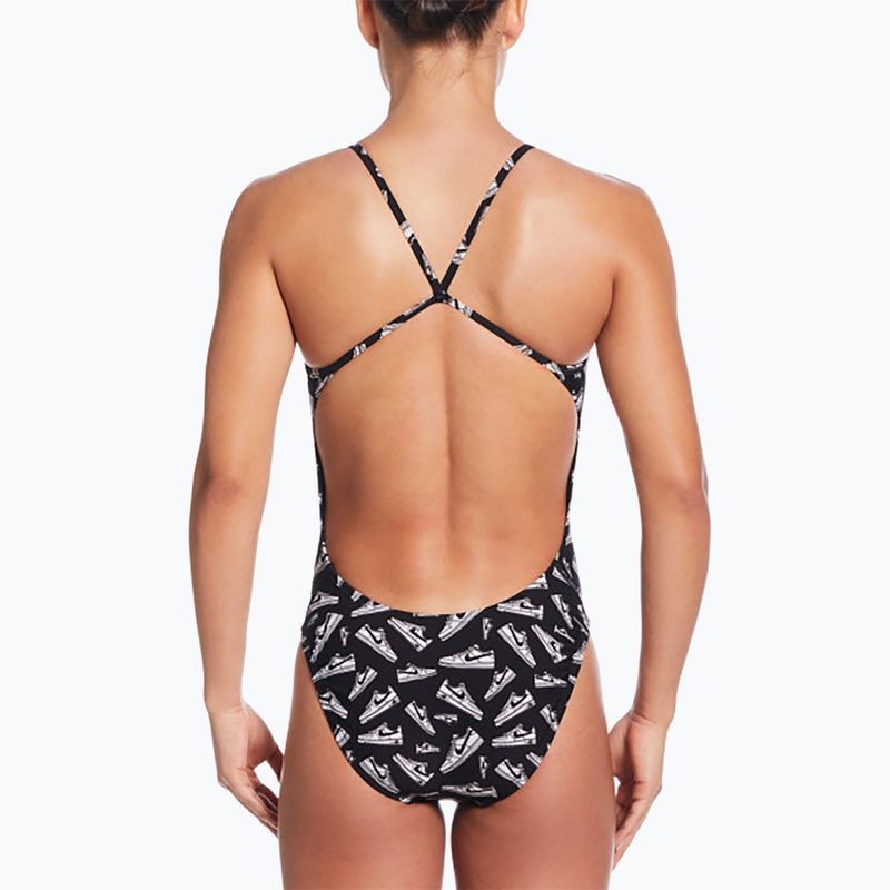 Női egyrészes fürdőruha Nike Hydrastrong Cutout jet fekete 3