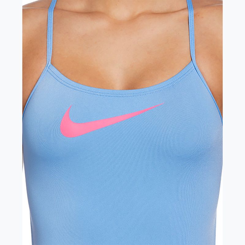 Női egyrészes fürdőruha Nike Hydrastrong állítható crossback egyetemi kék 4