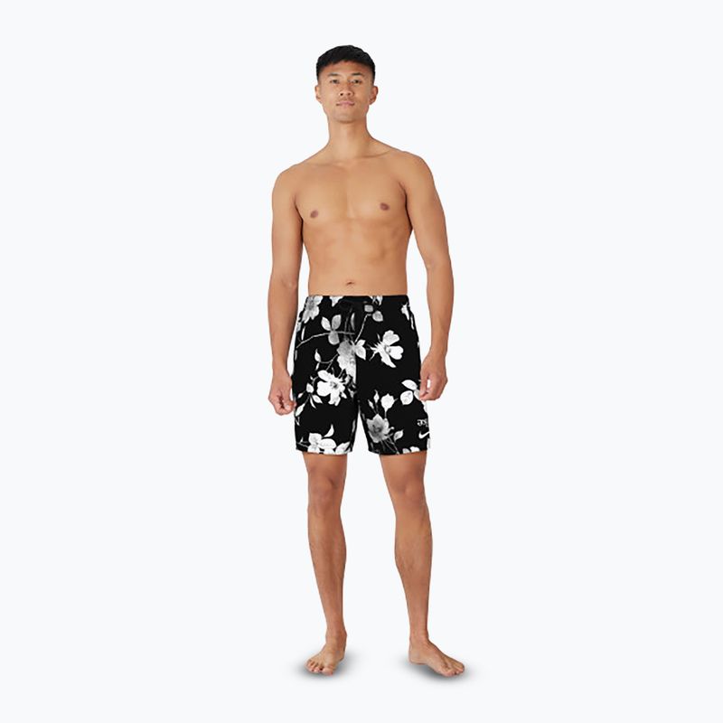 Férfi Nike Fine Floral 7" Volley úszónadrág fekete 7
