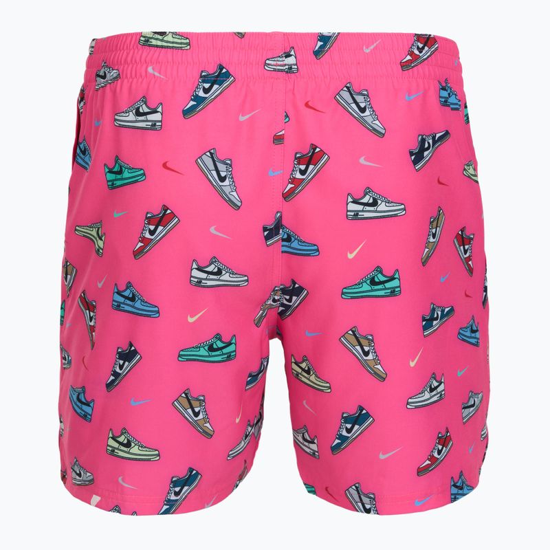Férfi fürdőnadrág Nike Multi Print 5" Volley pinksicle 2