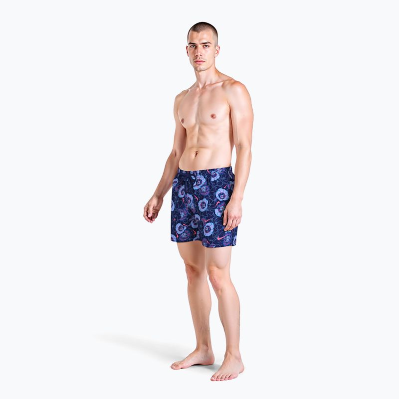 Férfi fürdőnadrág Nike Multi Poppy Print 5" Volley midnight navy 2